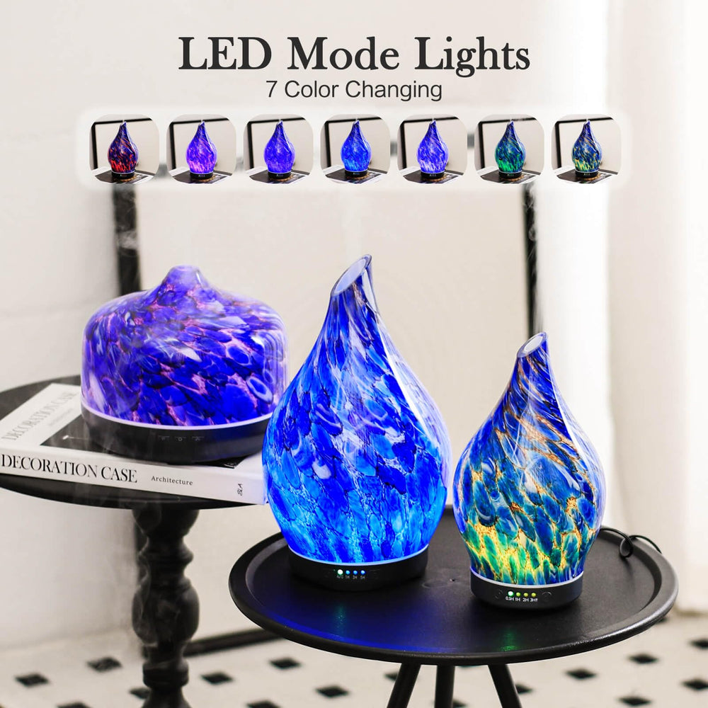 Star-shaped glass cover with wood grain base