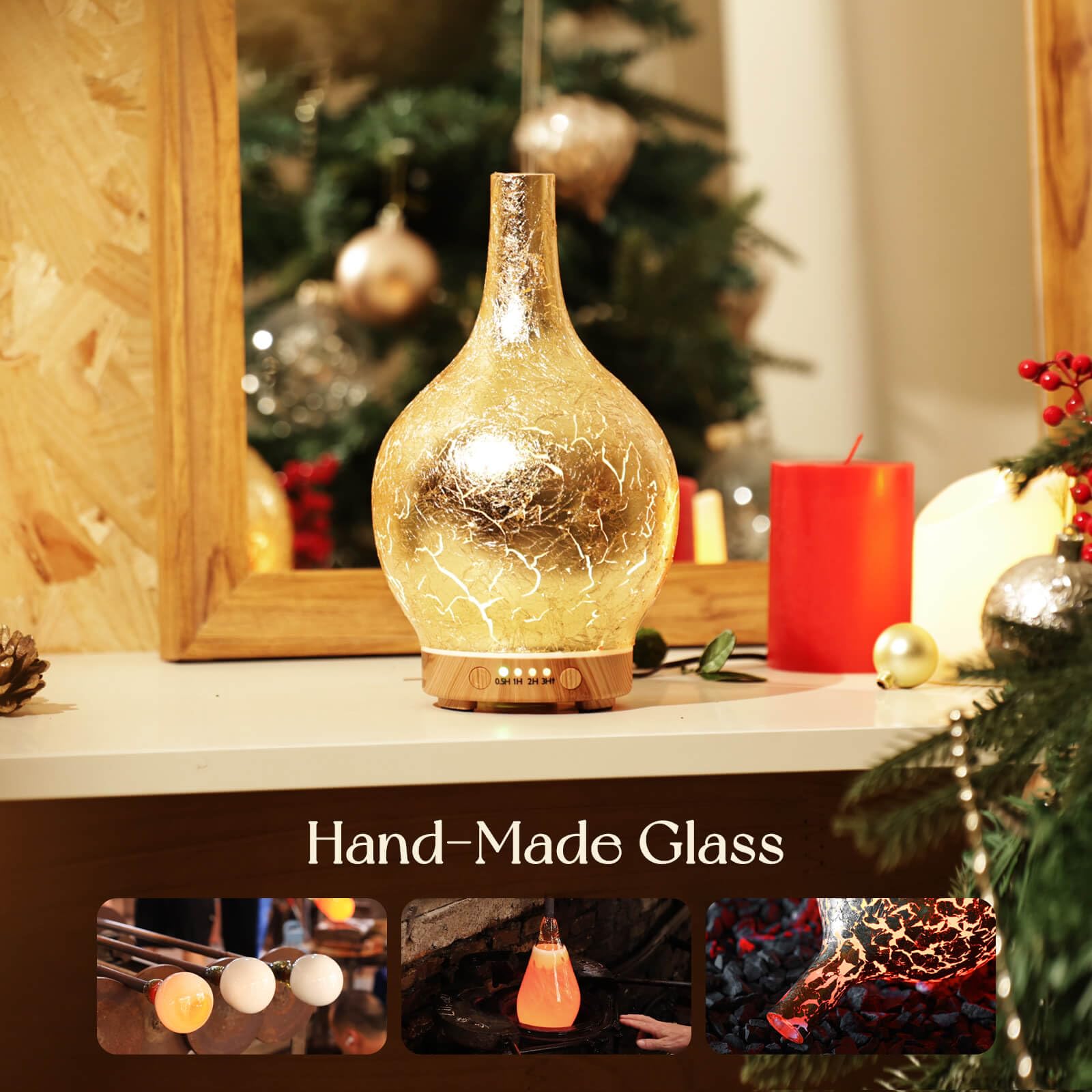 Ultrasonic mist diffuser releasing aroma