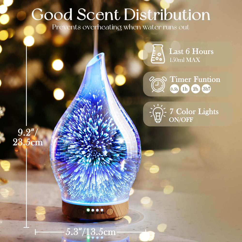 Wood grain decorative base for Porseme diffuser