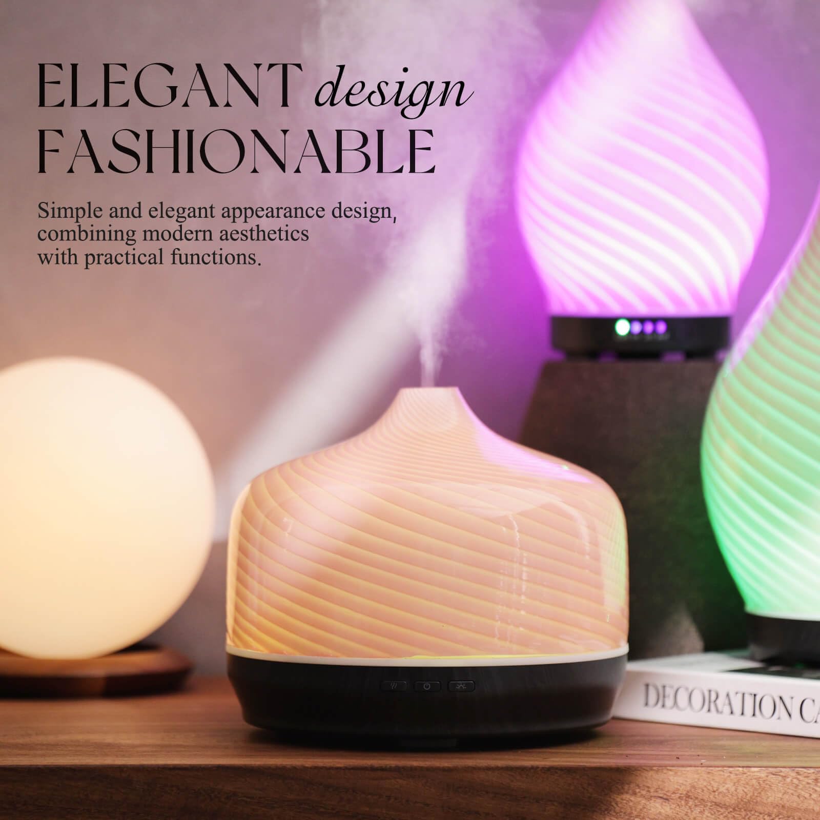 Ultrasonic mist emitted from the Porseme diffuser