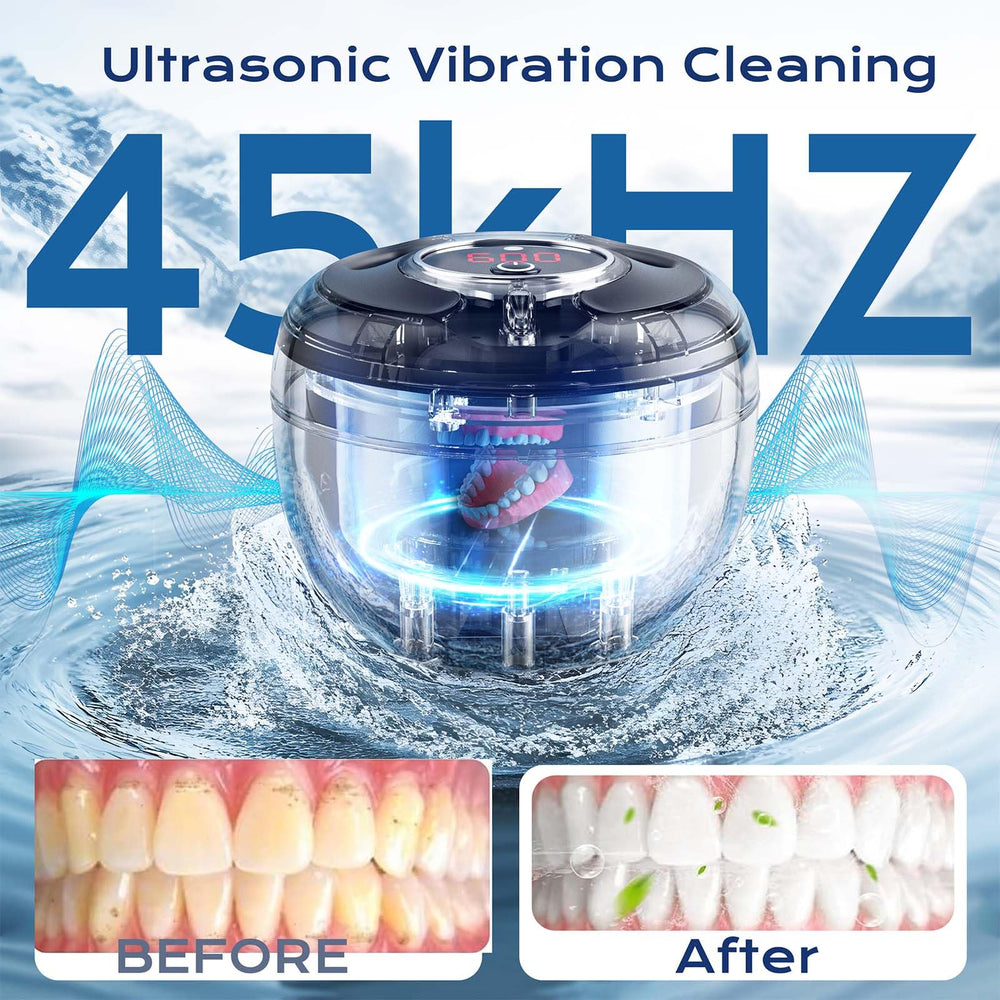 Portable cleaner with shelf and tweezers