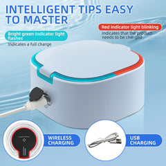 Portable compact cleaning case with mirror