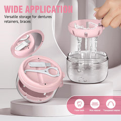 Portable denture retainer case for travel
