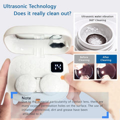 Compact white lens cleaner portable for various lenses