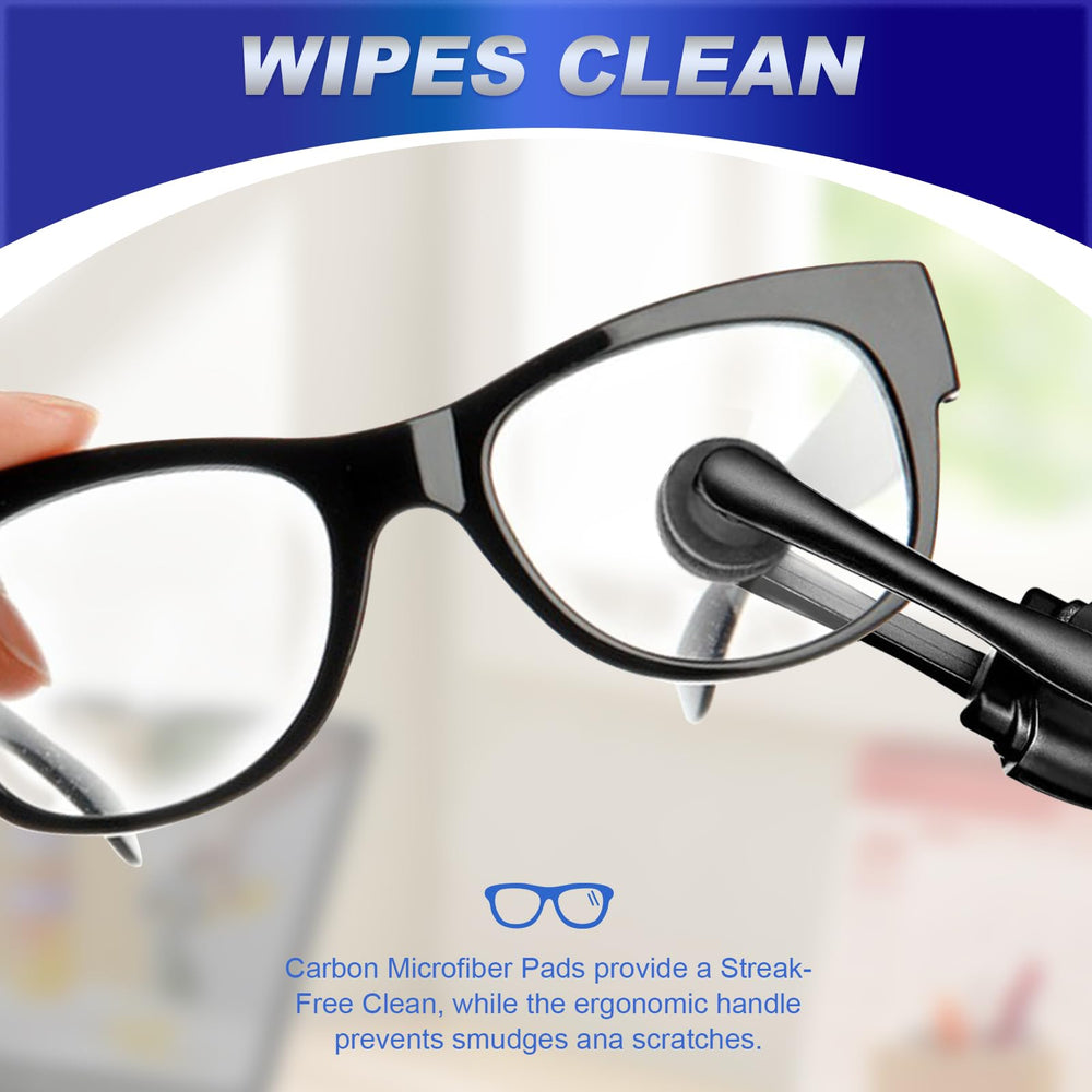 Durable ABS plastic body of eyeglass cleaner with ergonomic grip