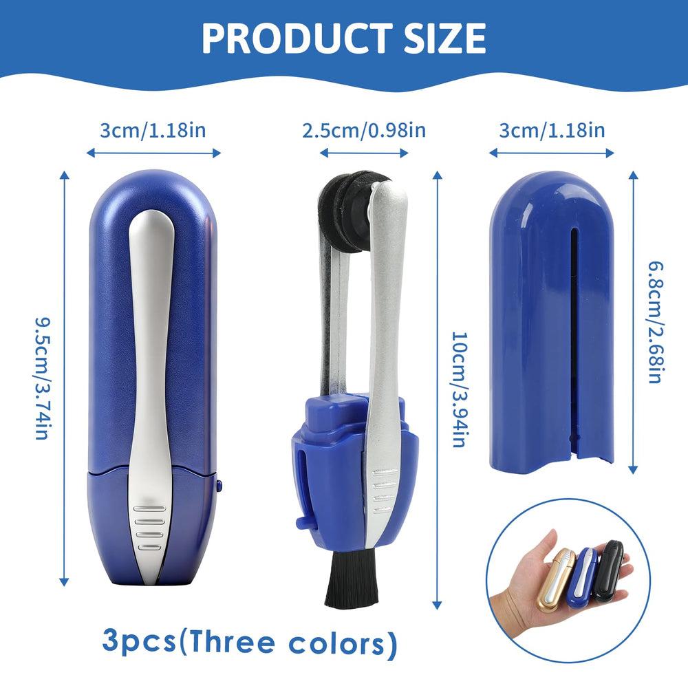 Black portable microfiber eyeglass cleaner