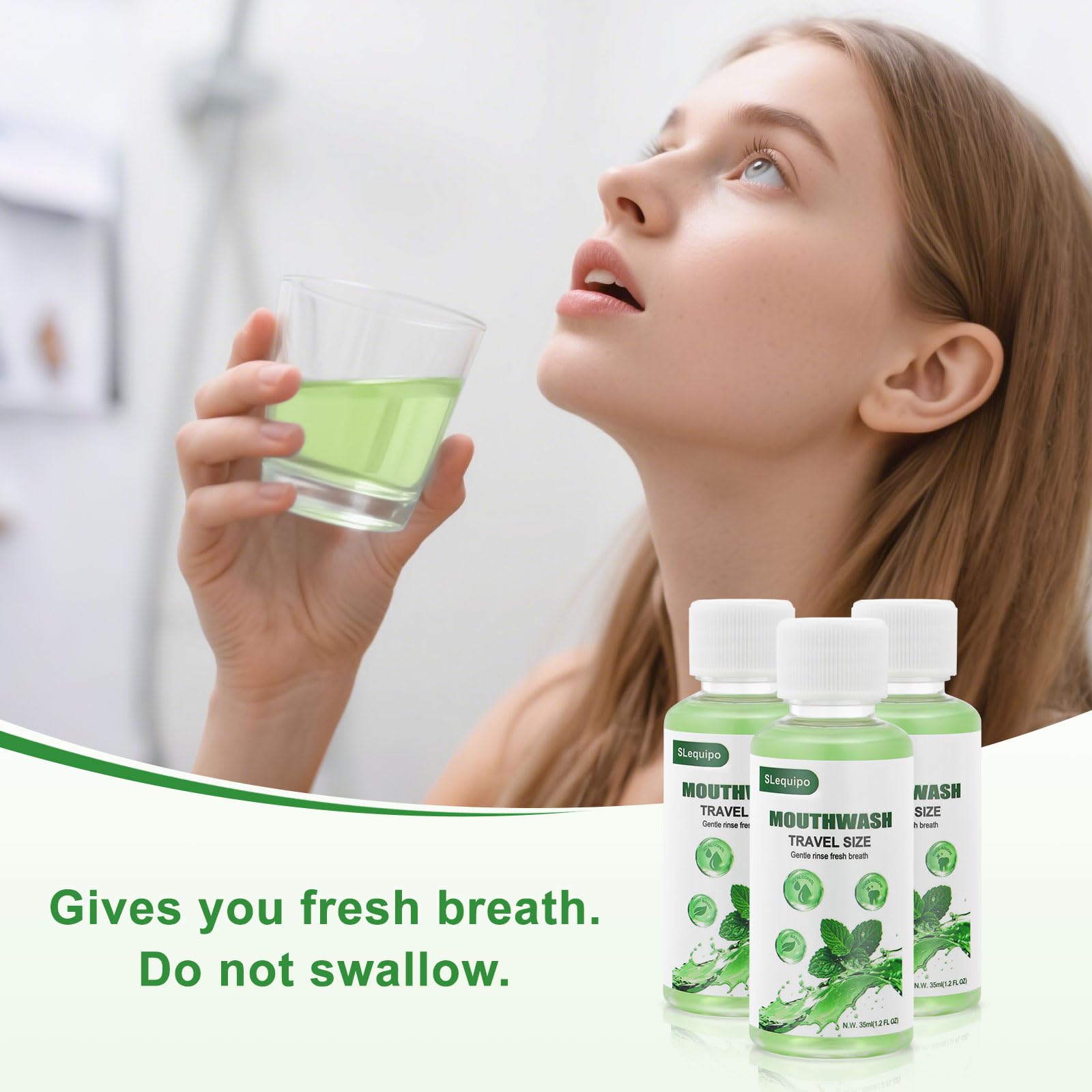 Portable mouthwash bulk pack for travel and toiletry kits