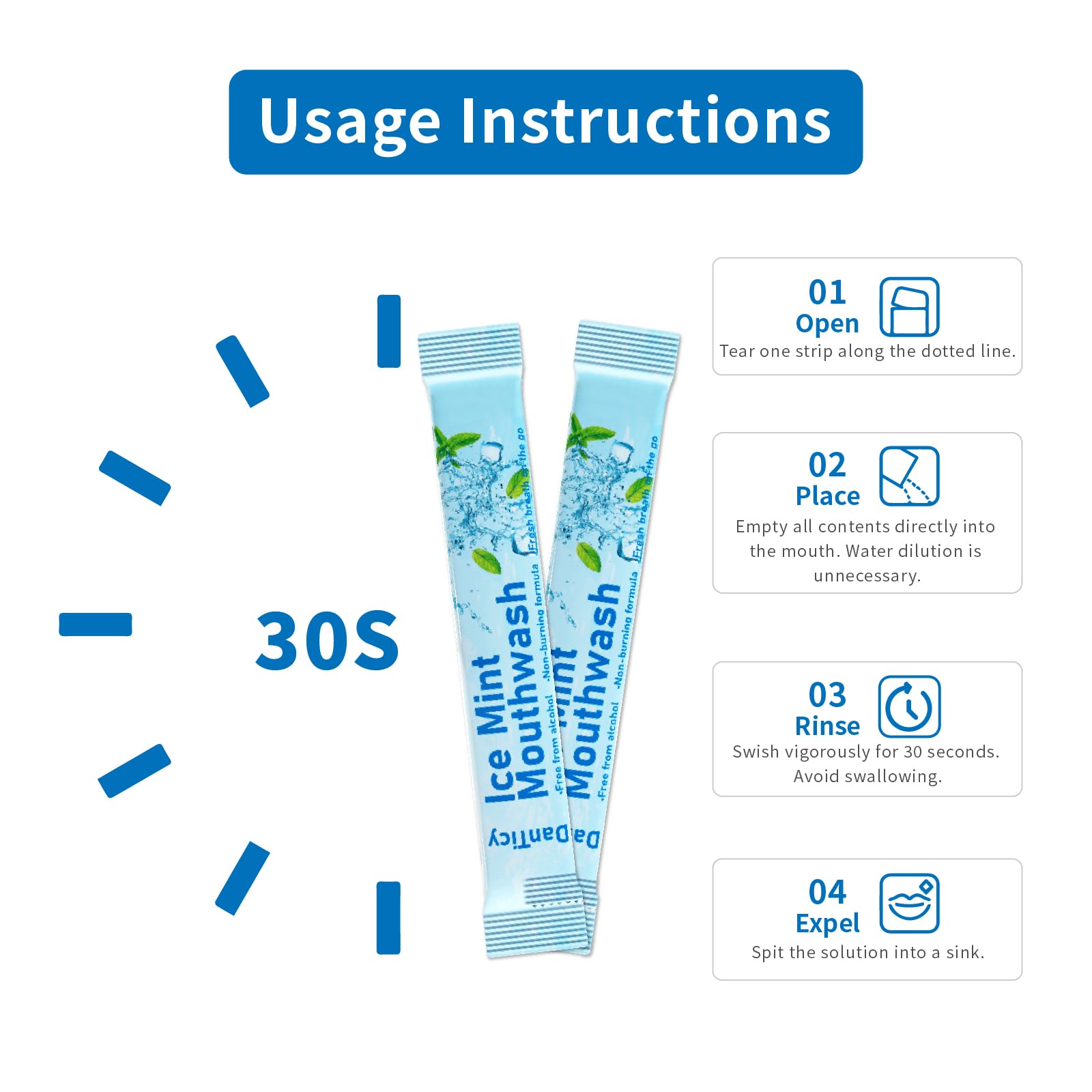 Ultra-portable mouthwash packets for purse, pocket, or bag