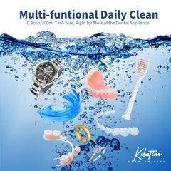 Portable compact ultrasonic cleaner ideal for travel