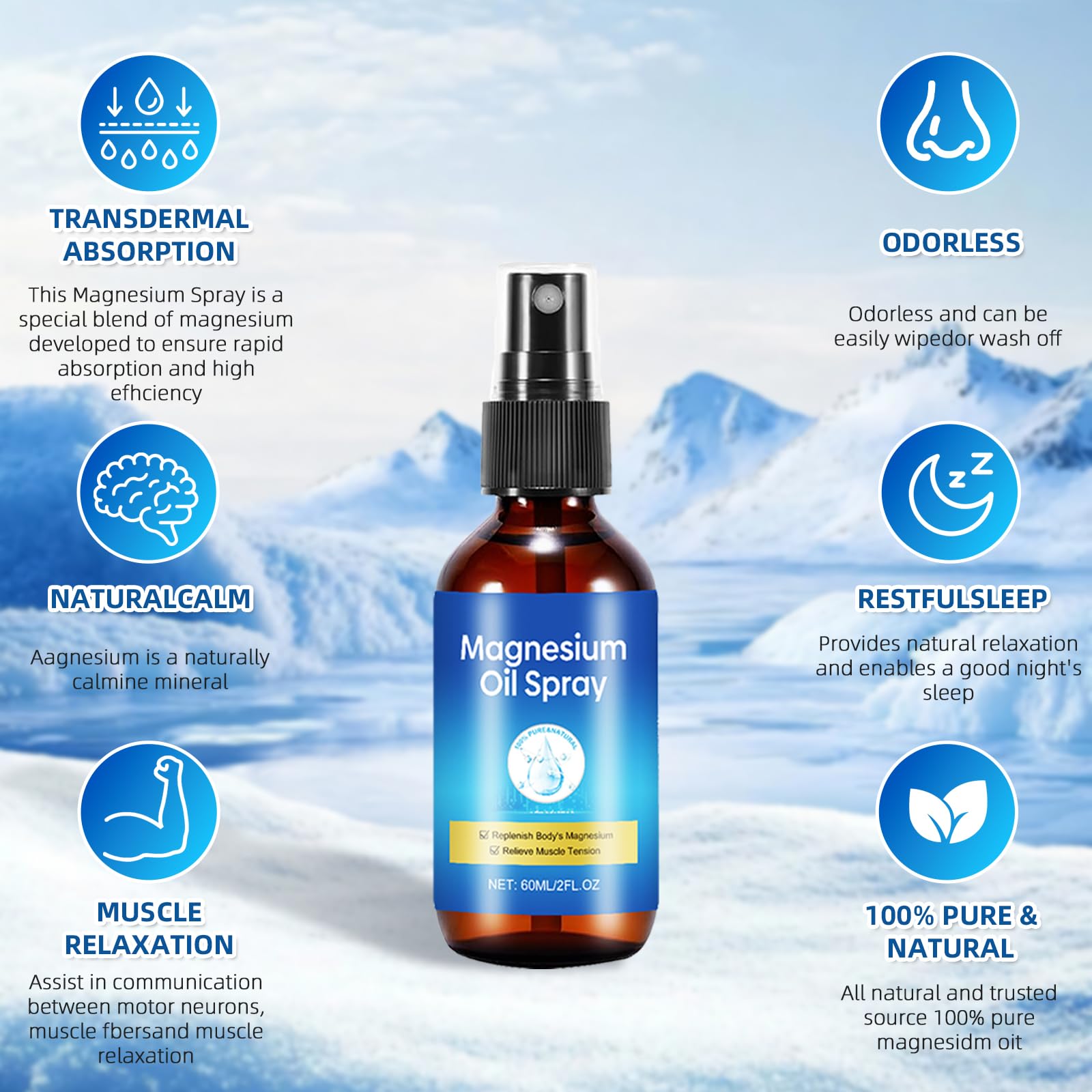 Portable magnesium spray for travel
