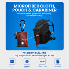 Portable water-resistant pouch with cloth