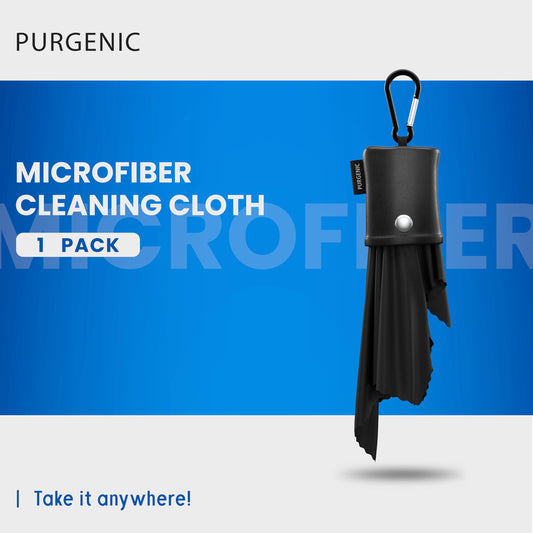 Portable water-resistant pouch with cloth for easy access