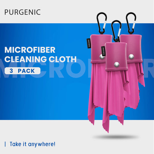 Portable water-resistant pouch with opening button for cleaning cloths