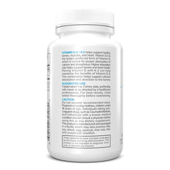 D3 and K2 capsules for bone and heart health