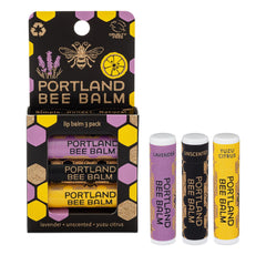 Portland Bee Balm unscented lip balm tube provides simple, soothing lip hydration.