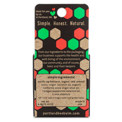 Portland Bee Balm Oregon Mint lip balm close-up with refreshing mint