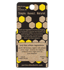 Portland Bee Balm packaging box highlighting sustainable, cruelty-free lip care.