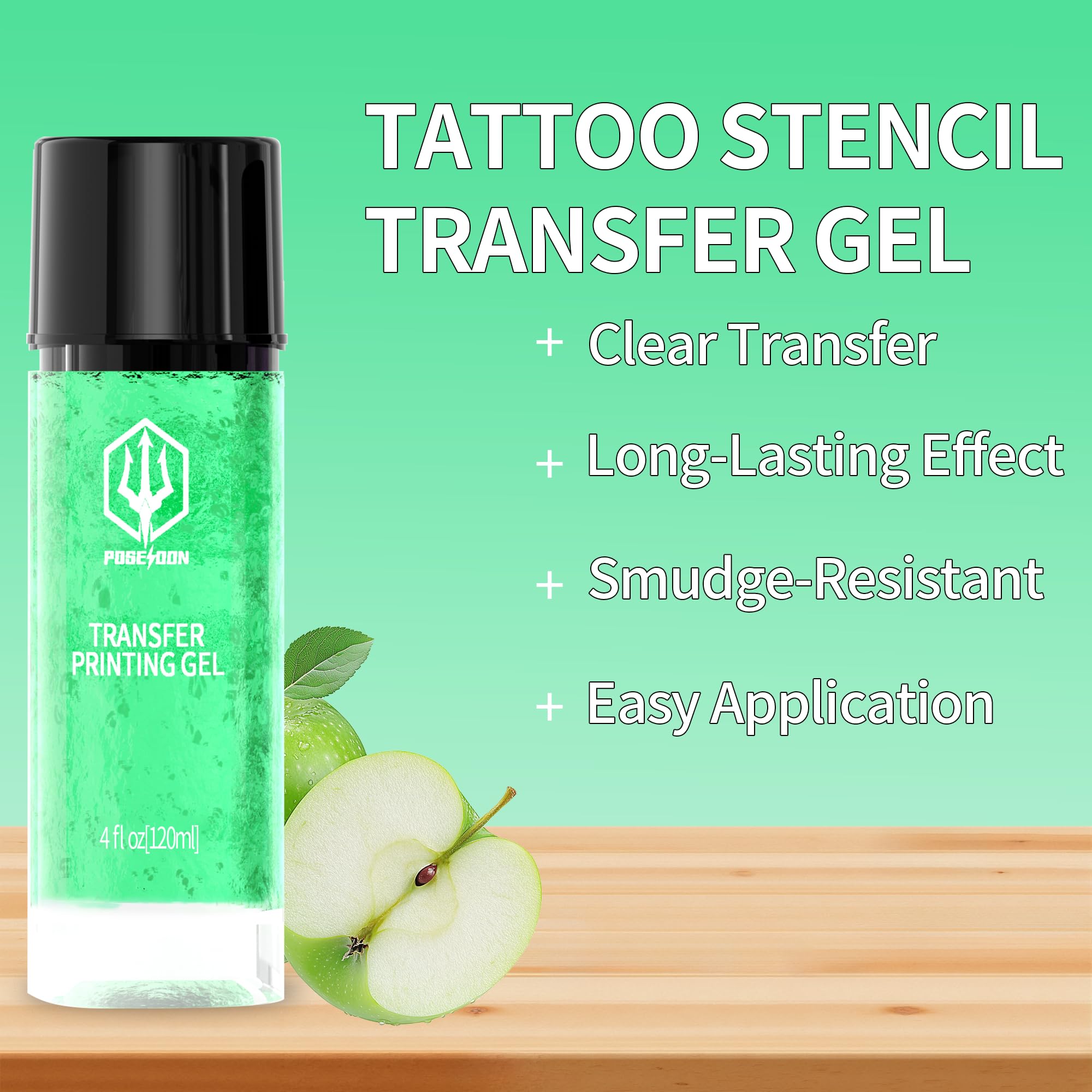 POSEIDON transfer gel offers long-lasting, quick-drying stencils that stay put.