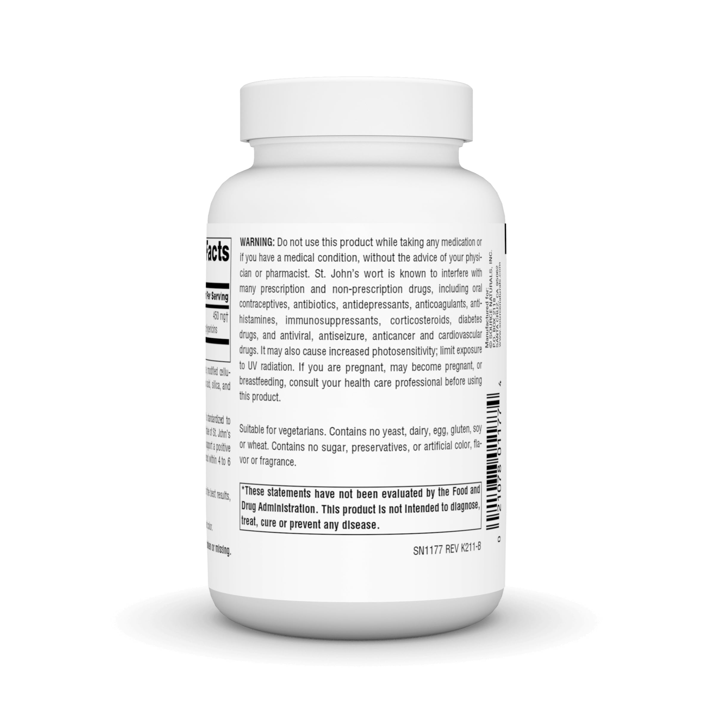 May support a positive outlook and mood with St. John’s Wort 450 mg