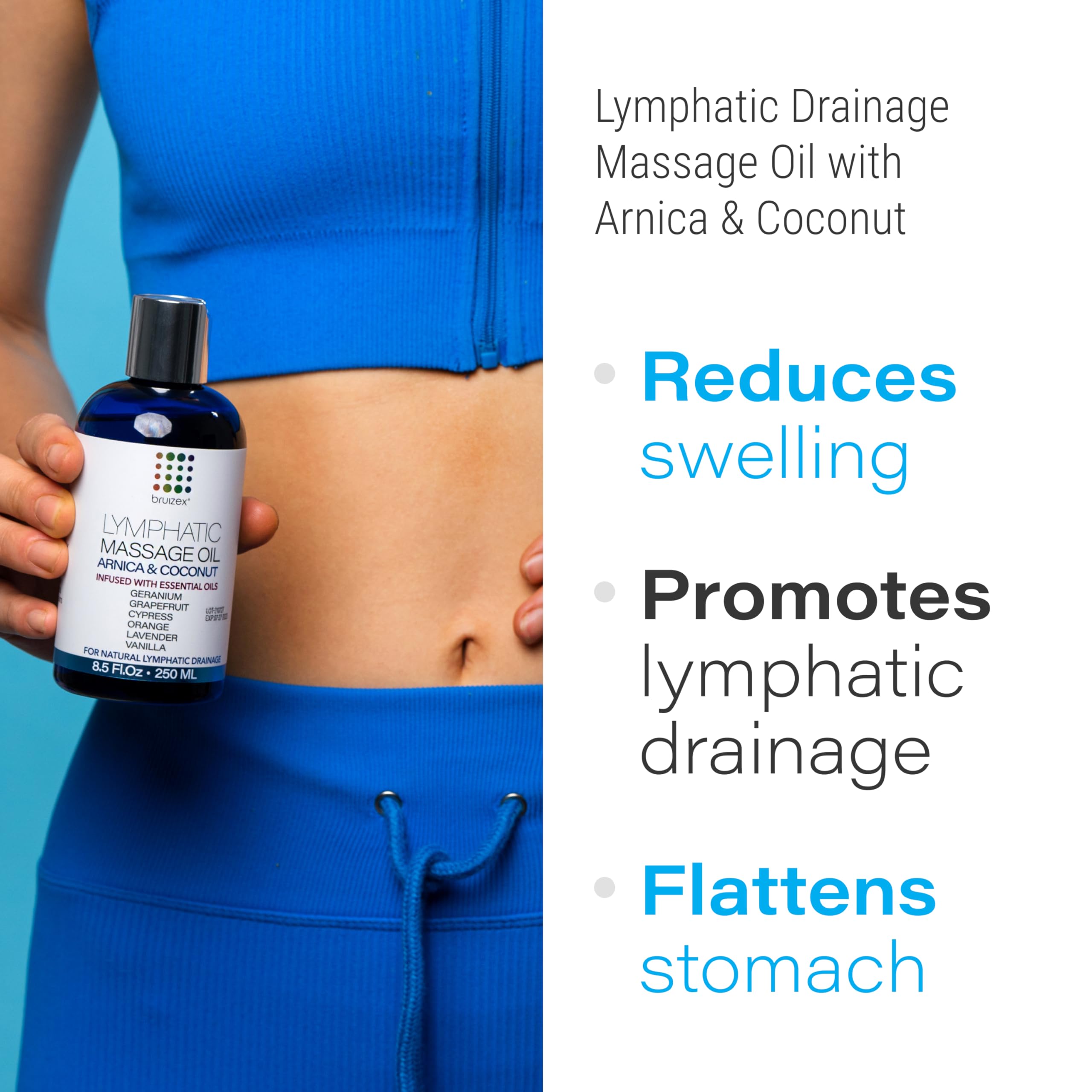 Post-surgery recovery lymphatic oil with Arnica and Coconut