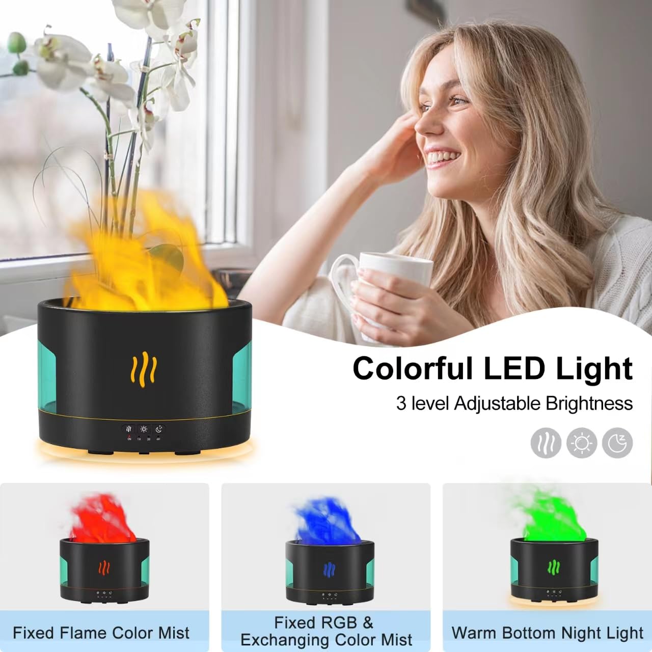 POSVIU diffuser featuring built-in Bluetooth speaker