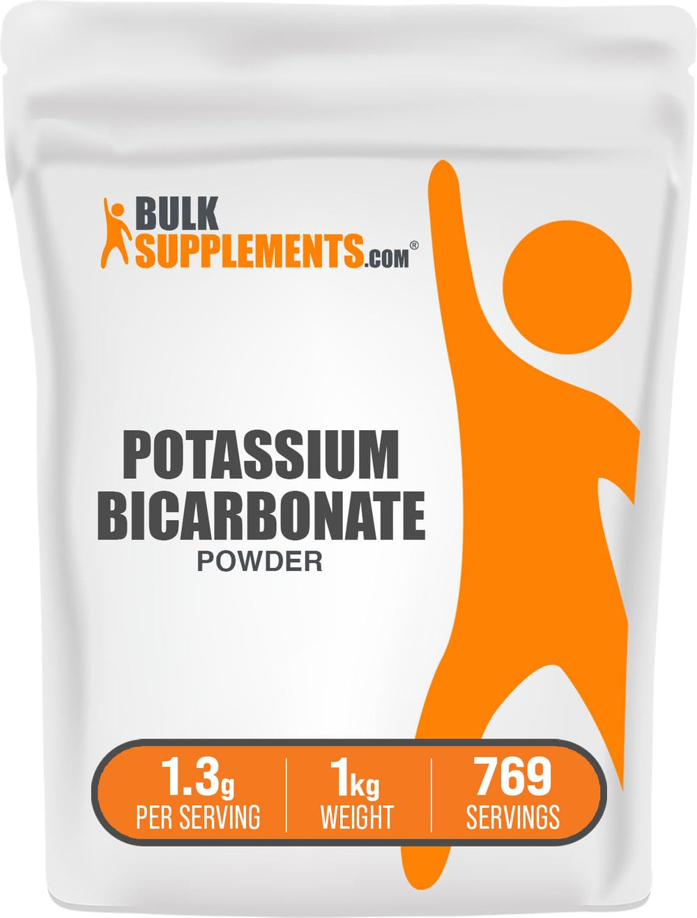 BulkSupplements Potassium Bicarbonate Powder bottle label