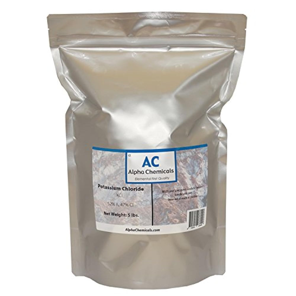 Potassium Chloride KCl 5 lb bag - front view
