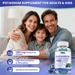 60-count bottle of chewable potassium citrate gummies