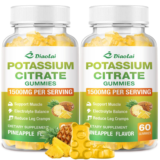 Potassium Citrate 1500mg Gummies bottle front view