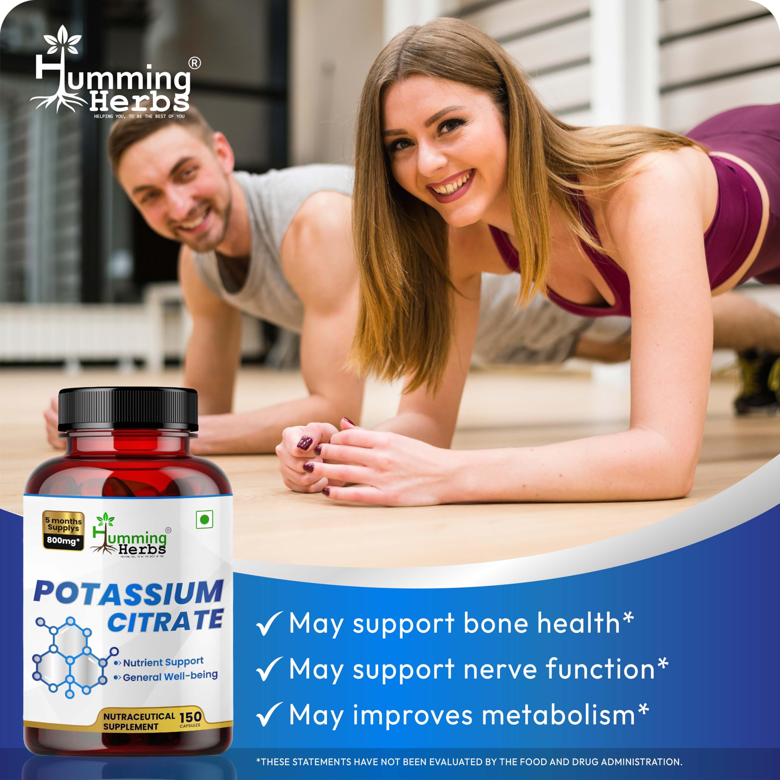 Label showing ingredients potassium citrate and mineral citrate