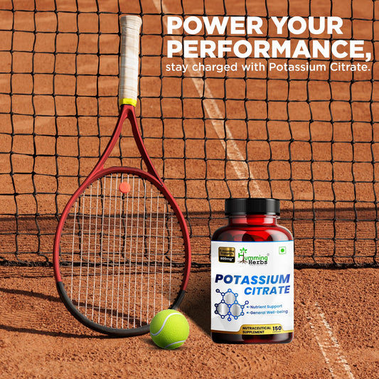 Close-up of vegan potassium citrate capsules