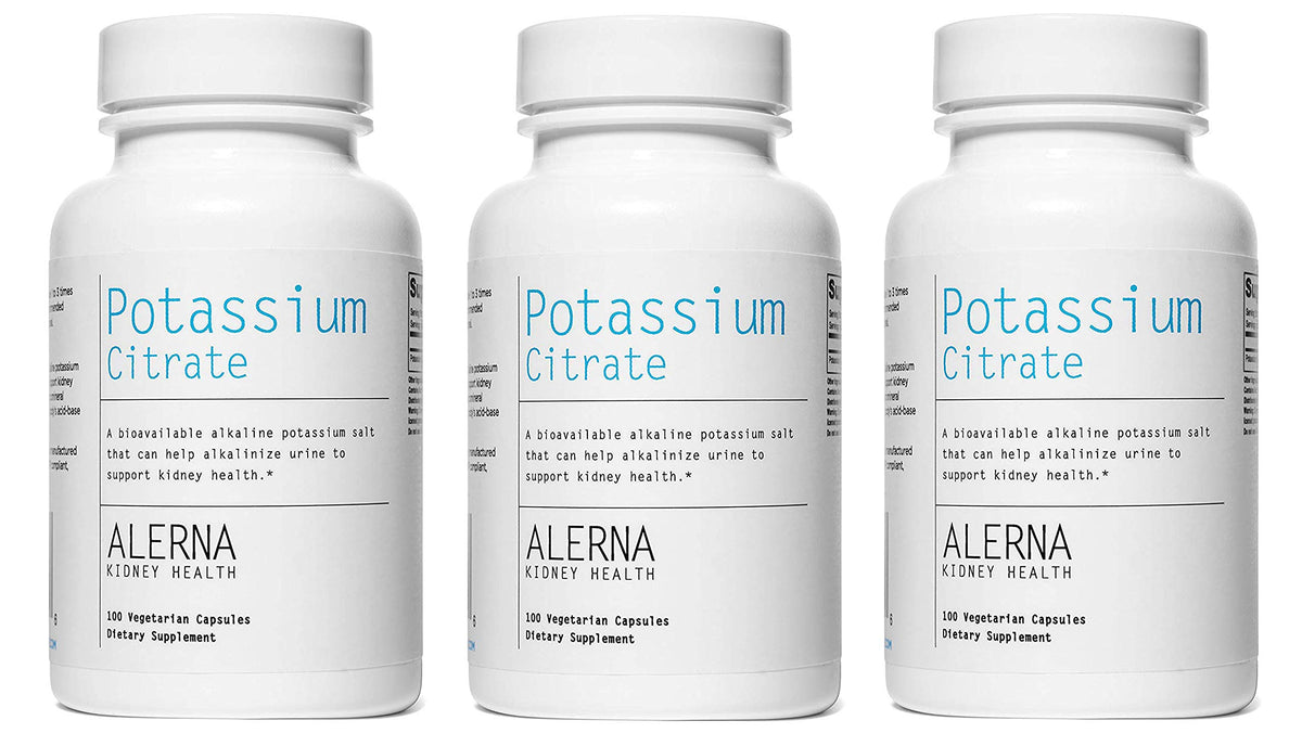 Potassium Citrate 99 mg - 3-pack vegan capsules - product hero image