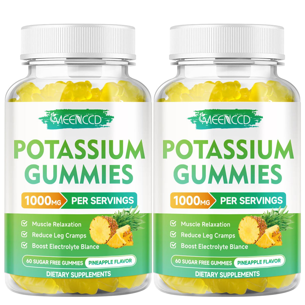 Gummies scattered on a clean white surface