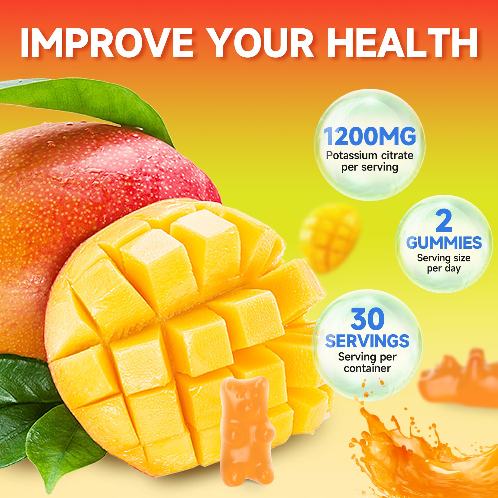 Vegan potassium gummies made with pectin