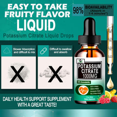 Vegan plant-based potassium citrate drops icon