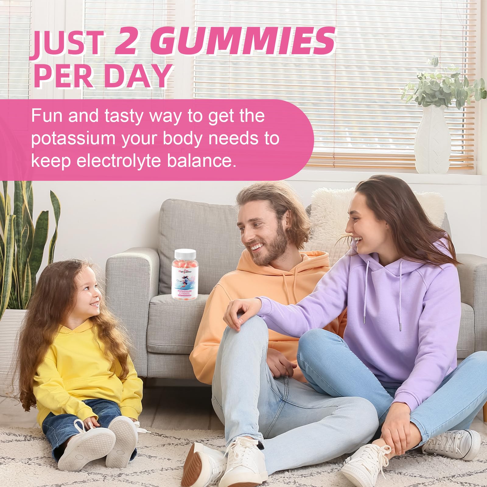 Potassium Gummies bottle and cap