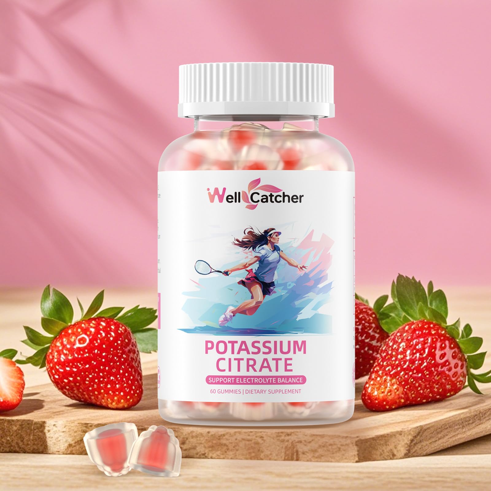 Close-up of Potassium Gummies texture