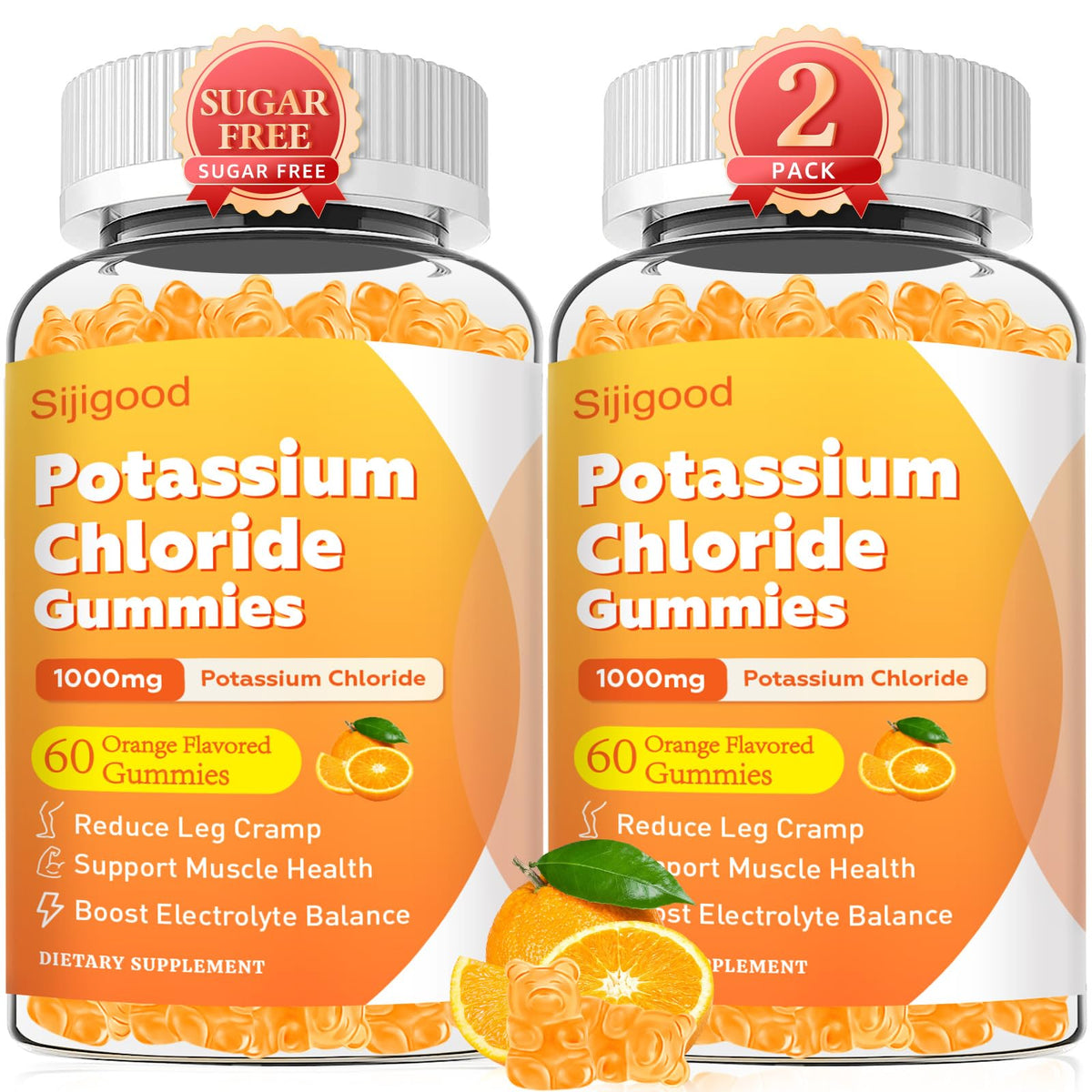 Sugar Free Potassium Gummies bottle front view