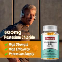 Supplement facts panel for potassium gummies