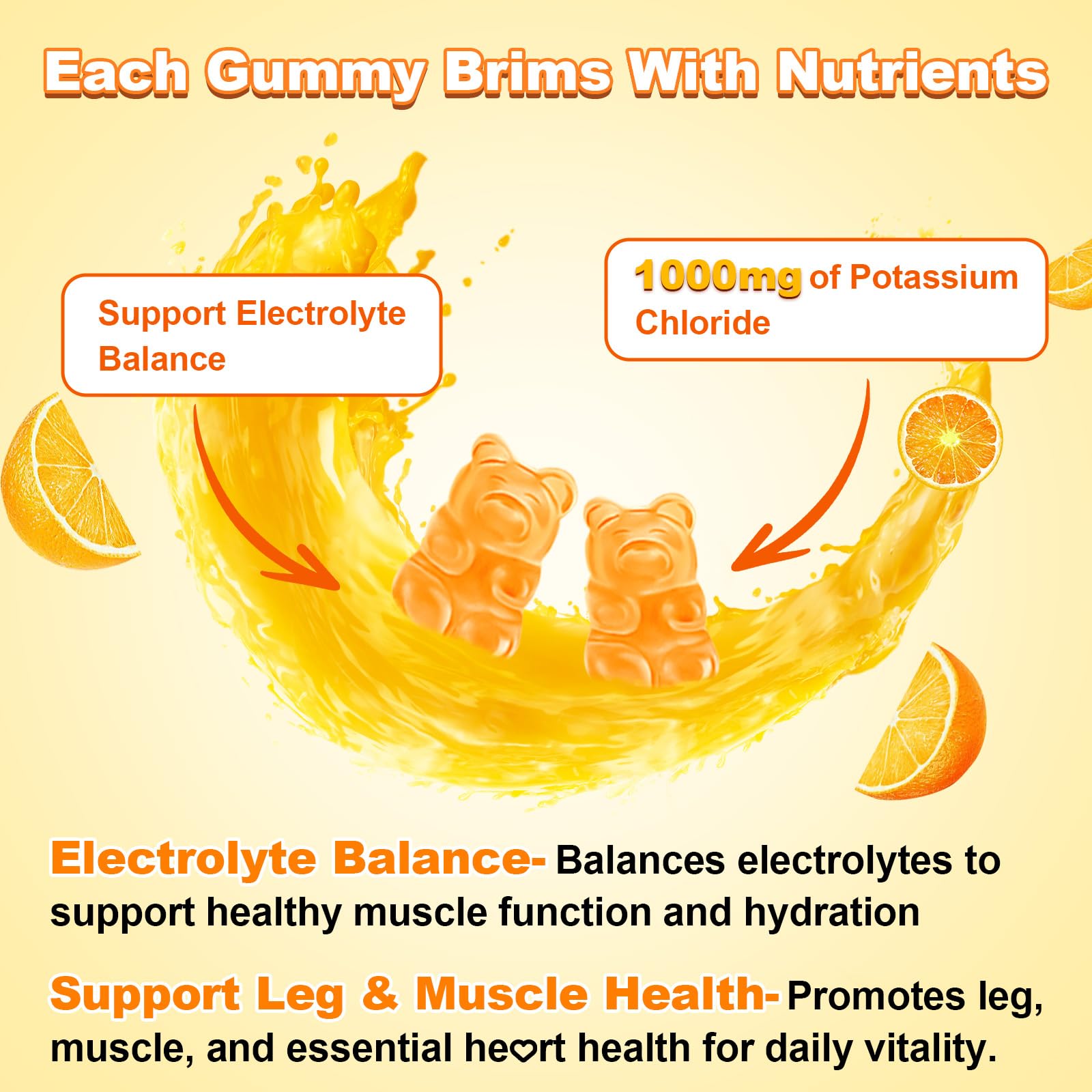 Product shot of 120 count sugar free potassium gummies