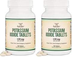 Potassium iodide 130 mg tablets, emergency kit, 180-count pack, pack of 2