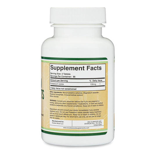 USA-made potassium iodide 130 mg tablets for emergency preparedness