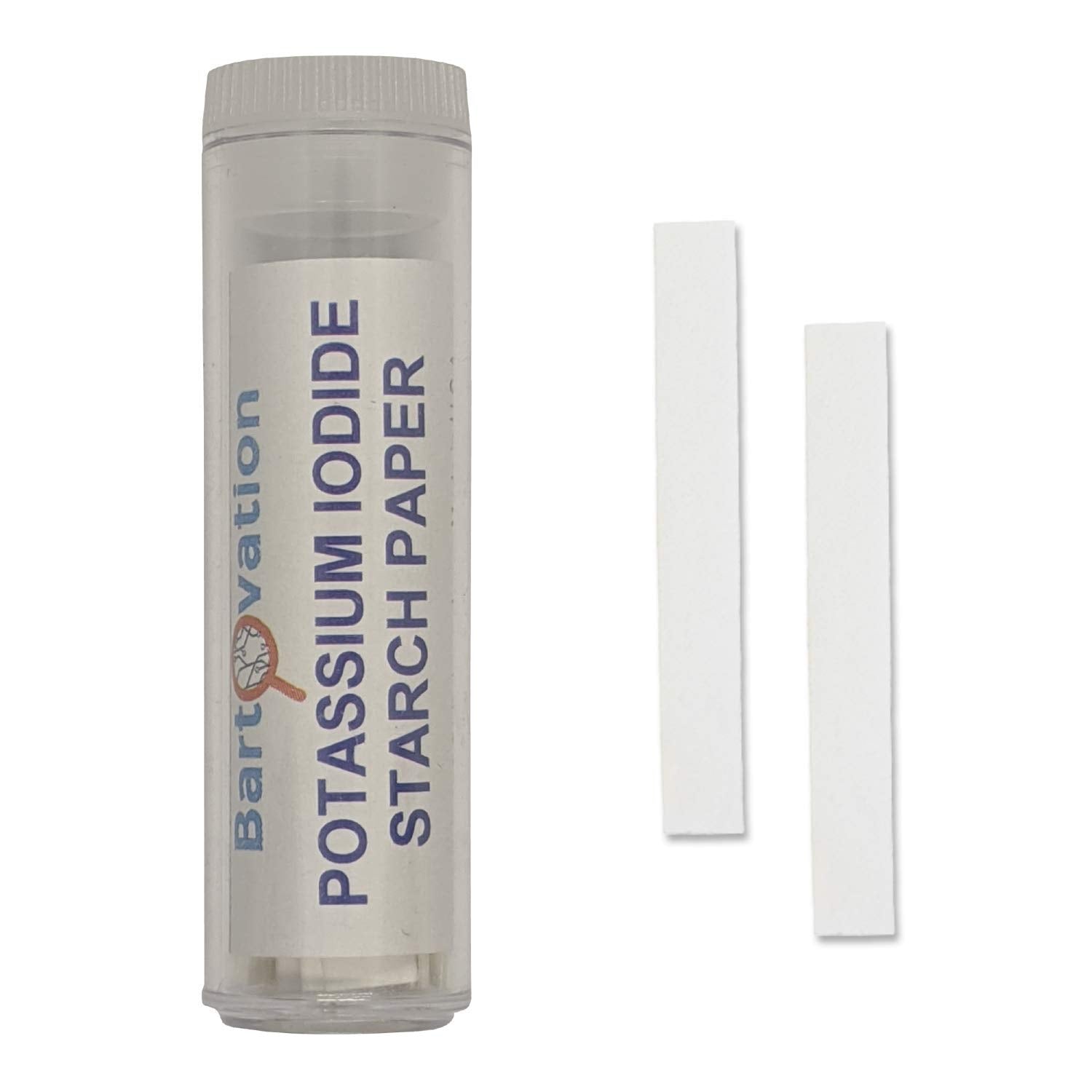 Vial containing 100 potassium iodide starch oxidizer test strips