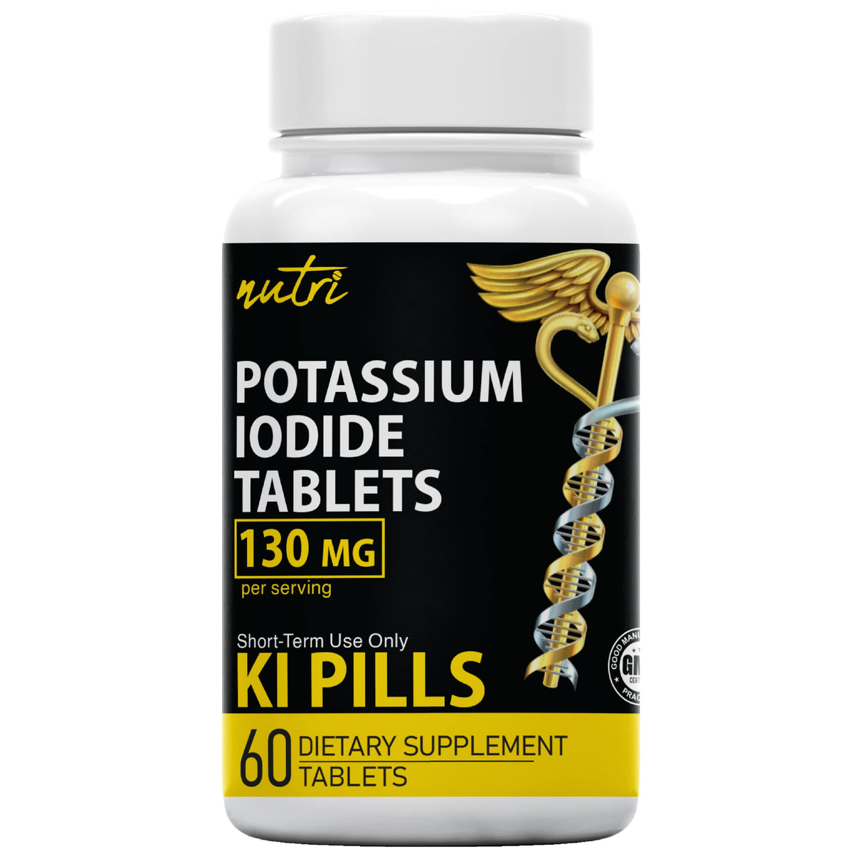 Potassium iodide tablets 130 mg bottle containing 60 tablets