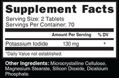 Bottle label showing 10-year shelf life and expiration range