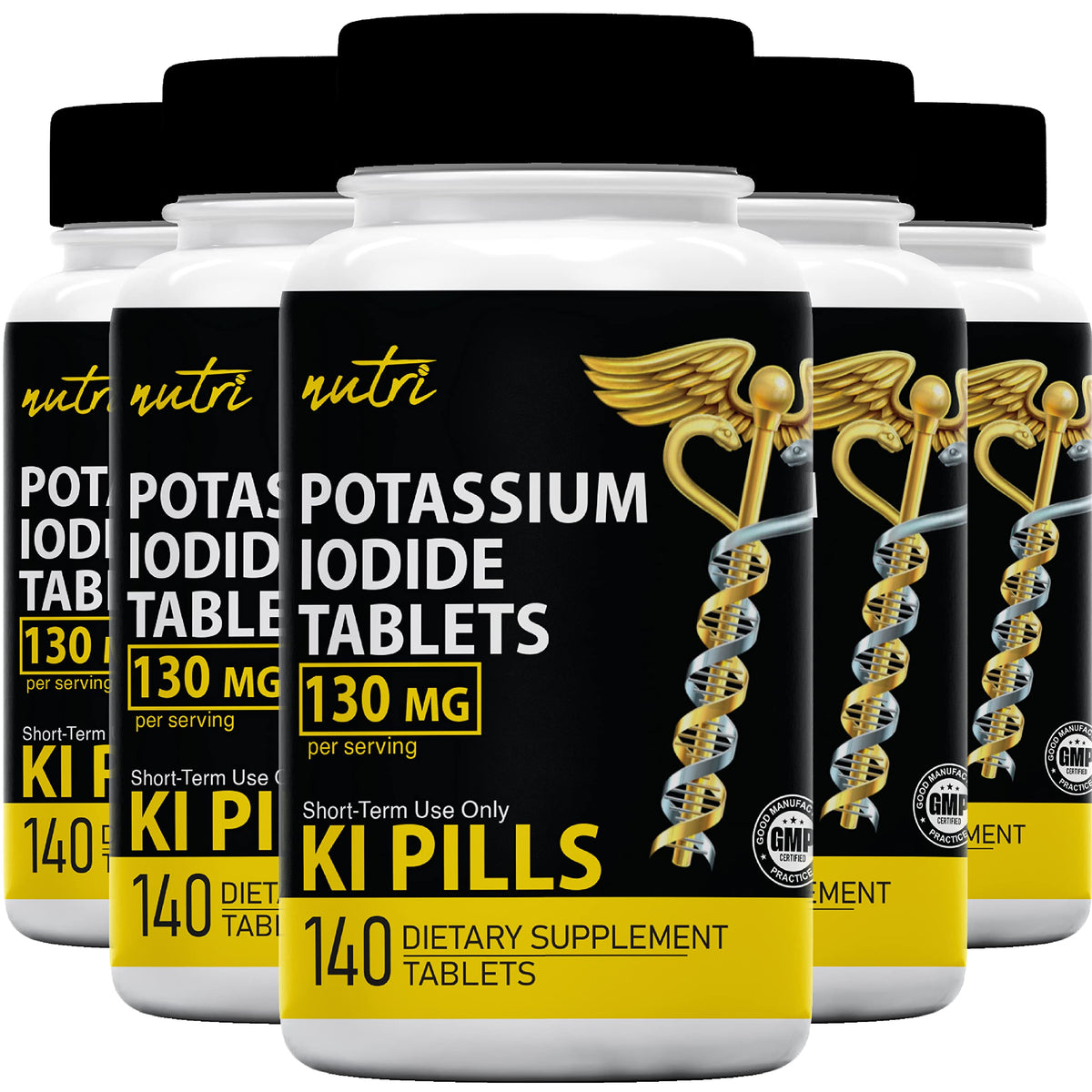 Nature's Fusions Potassium Iodide Tablets 130 mg – pack of 5 with 700 tablets
