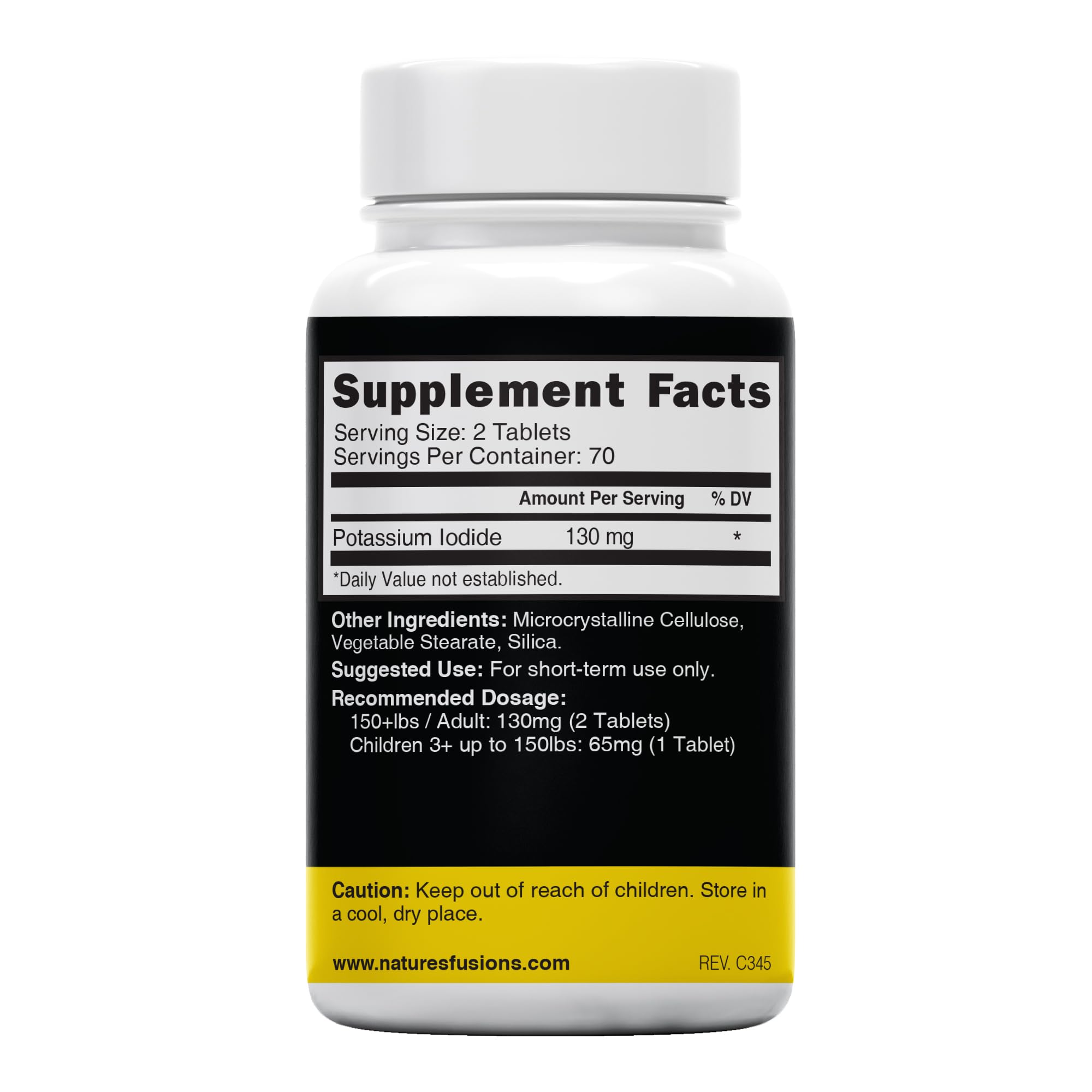 USP-grade potassium iodide tablets with third-party purity testing
