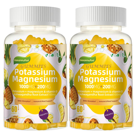 Potassium Magnesium Gummies bottle with label