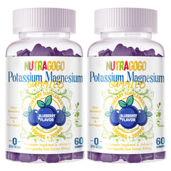 Potassium Magnesium Gummies bottle and label