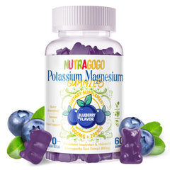 Blueberry-flavored Potassium Magnesium Gummies bottle